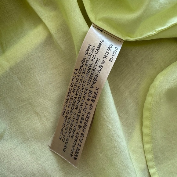 Massimo Dutti Lime Green Blouse - Picture 4 of 4